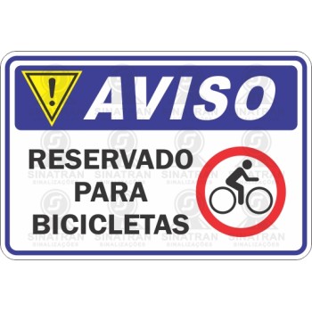 Reservado para bicicletas